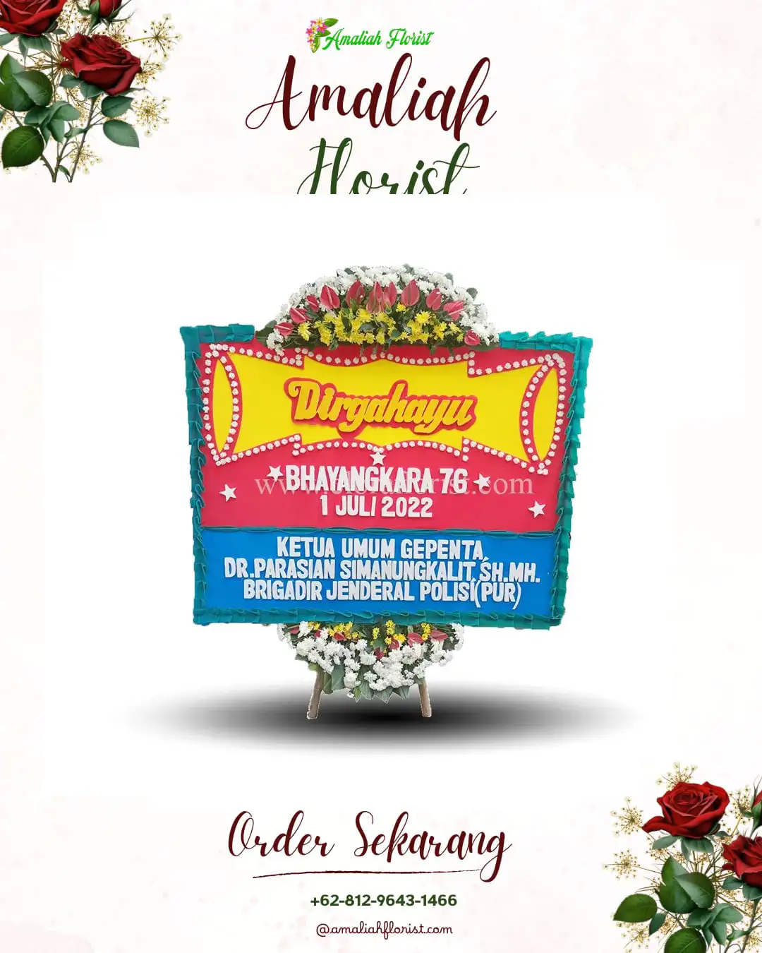 Papan Bunga HUT Ulang Tahun Sungai Tebelian